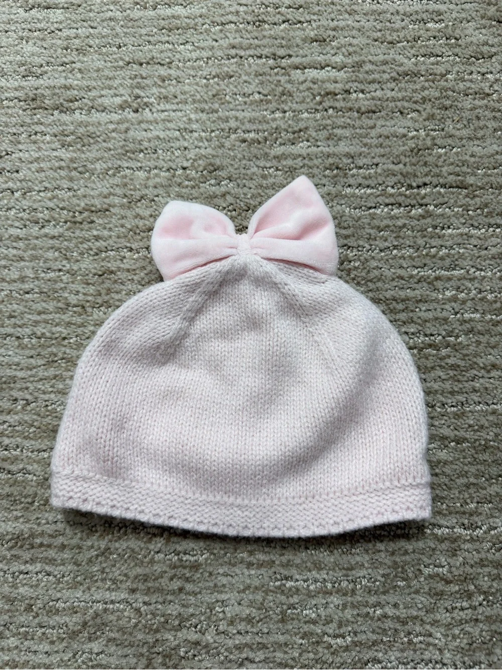 next Light Pink Knit Hat with Bow